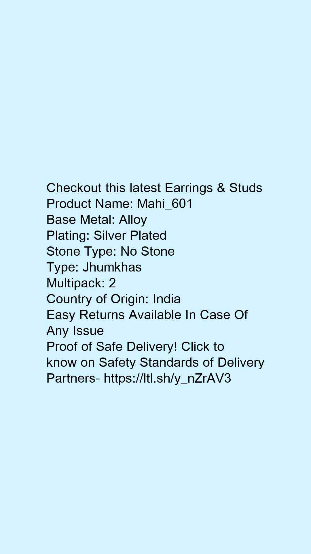 Mahi Ear Rings Pack of 2 - Faritha