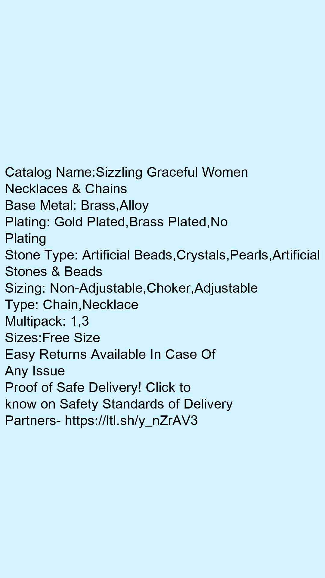 Sizzling Graceful Women Necklaces & Chains - Faritha