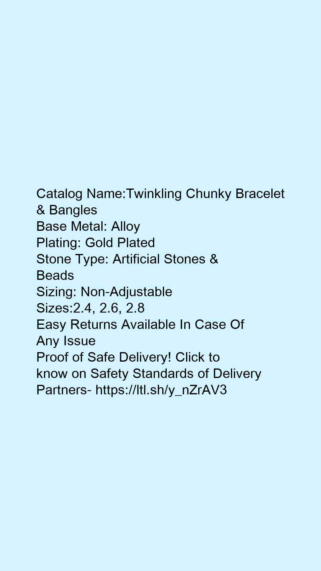 Twinkling Chunky Bracelet & Bangles