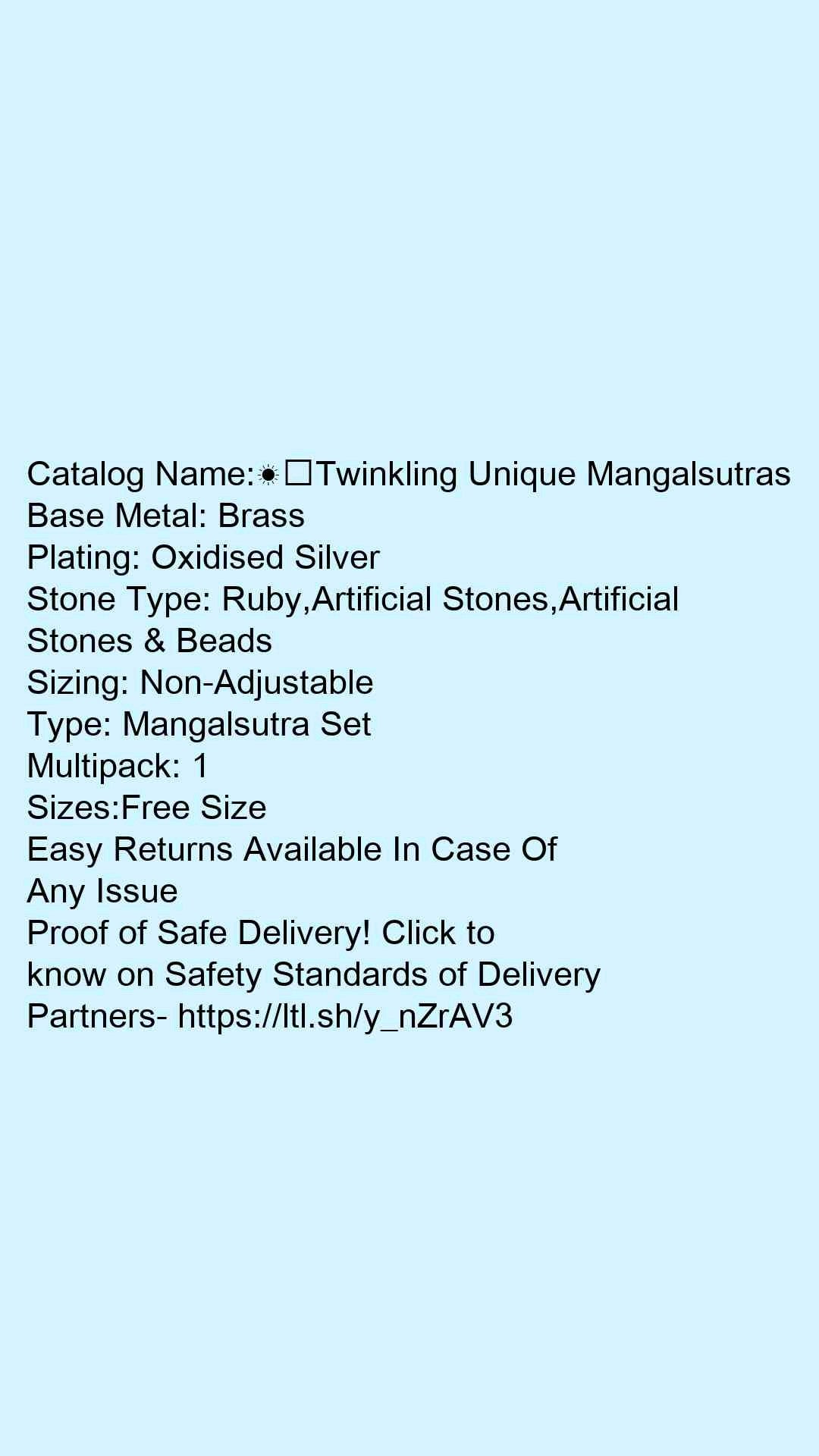 ☀️Twinkling Unique Mangalsutras - Faritha