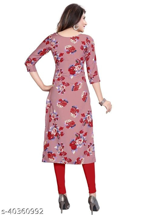 Women's American Crepe A-Line Readymade Kurti - Faritha