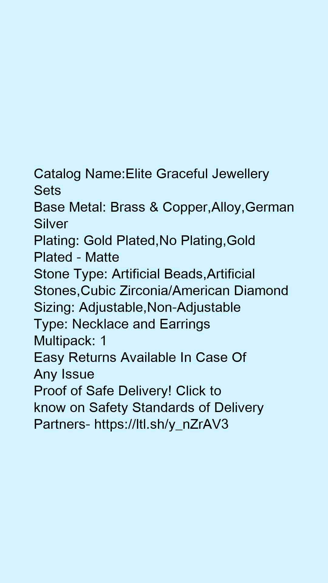 Elite Graceful Jewellery Sets - Faritha