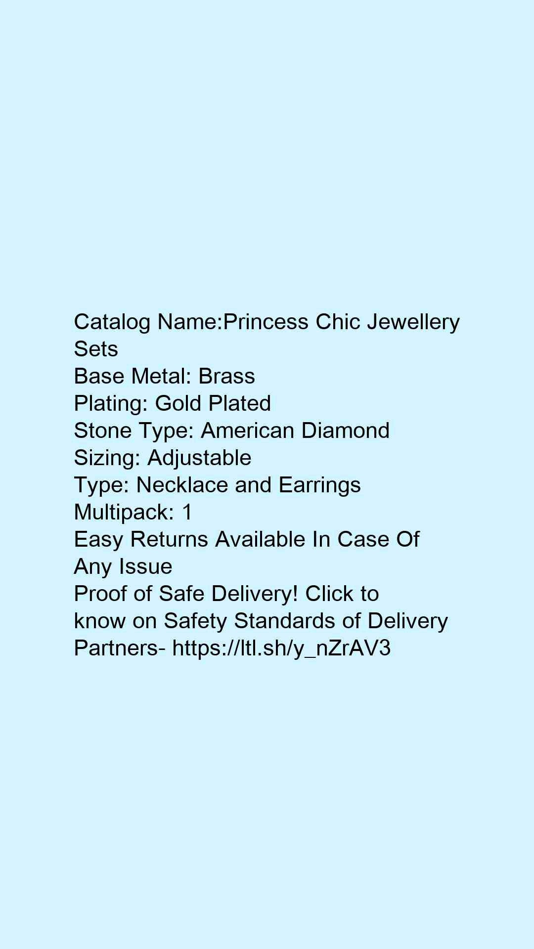 Princess Chic Jewellery Sets - Faritha