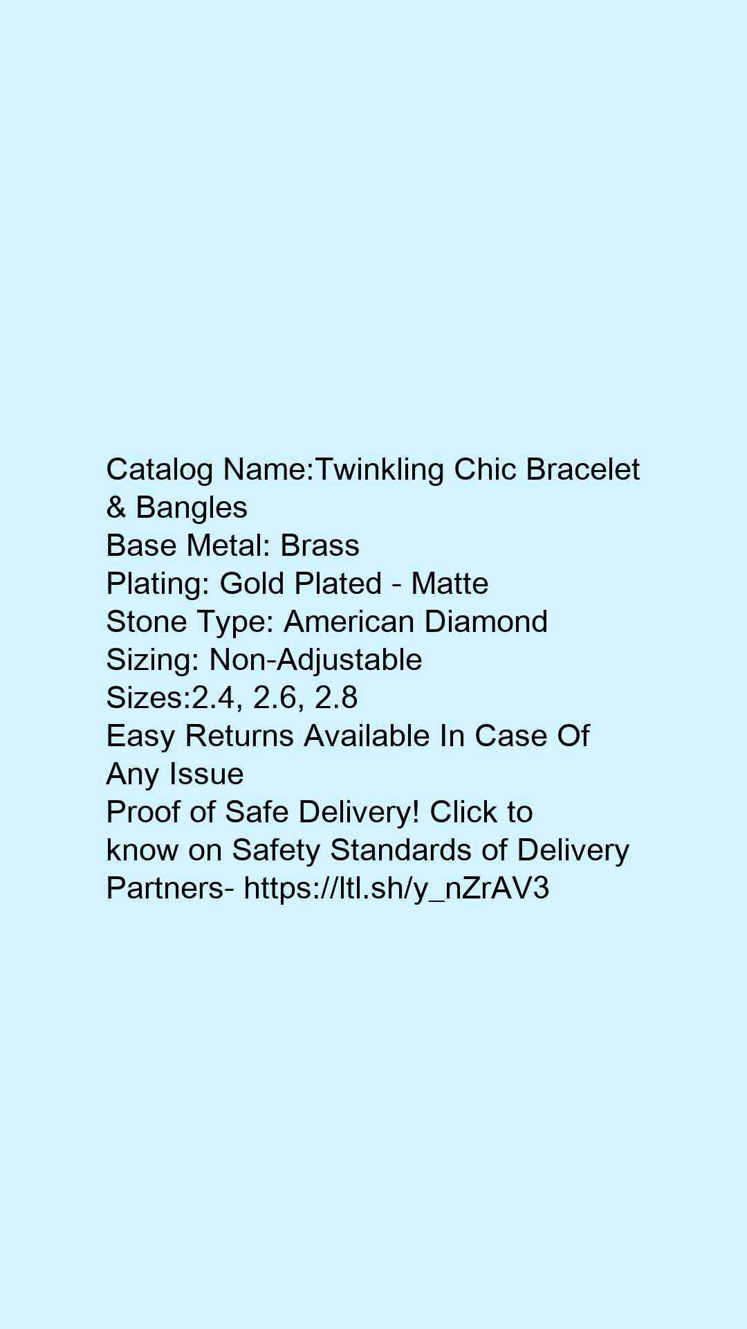 Twinkling Chic Bracelet & Bangles - Faritha