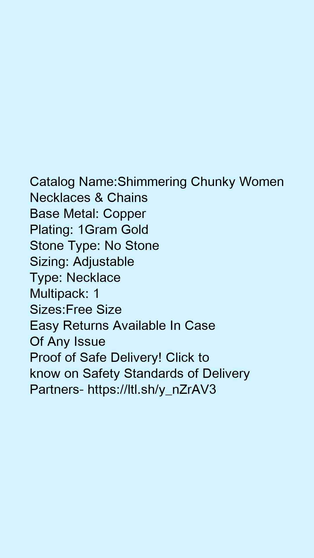 Shimmering Chunky Women Necklaces & Chains - Faritha