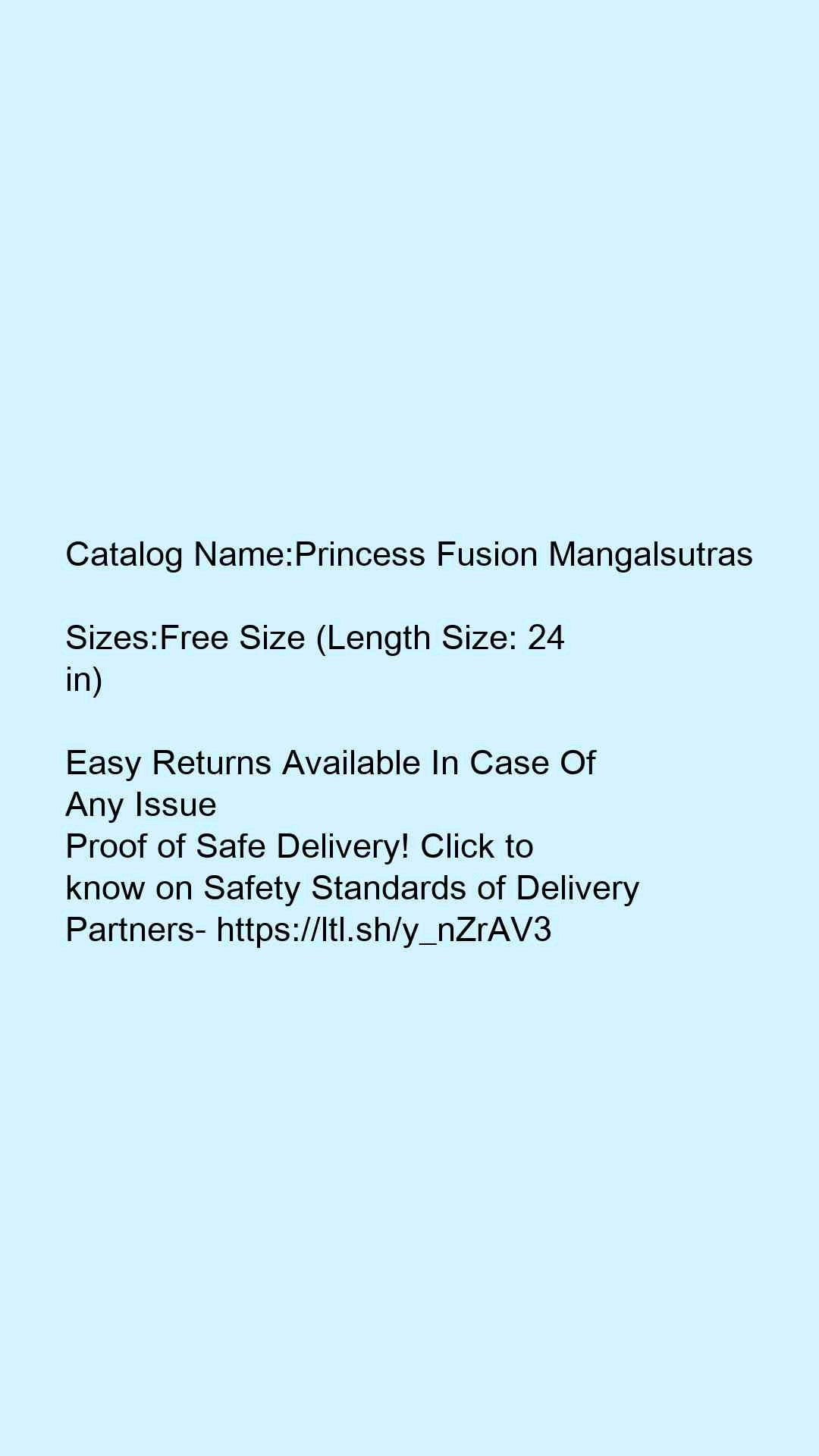 Princess Fusion Mangalsutras - Faritha