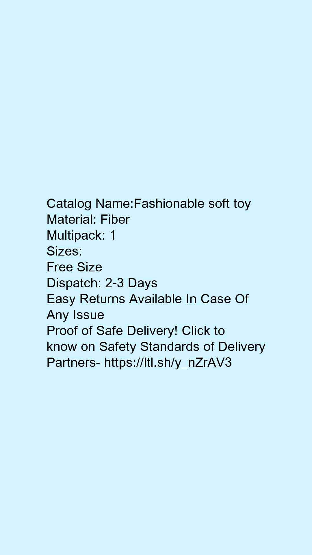 Fashionable soft toy - Faritha