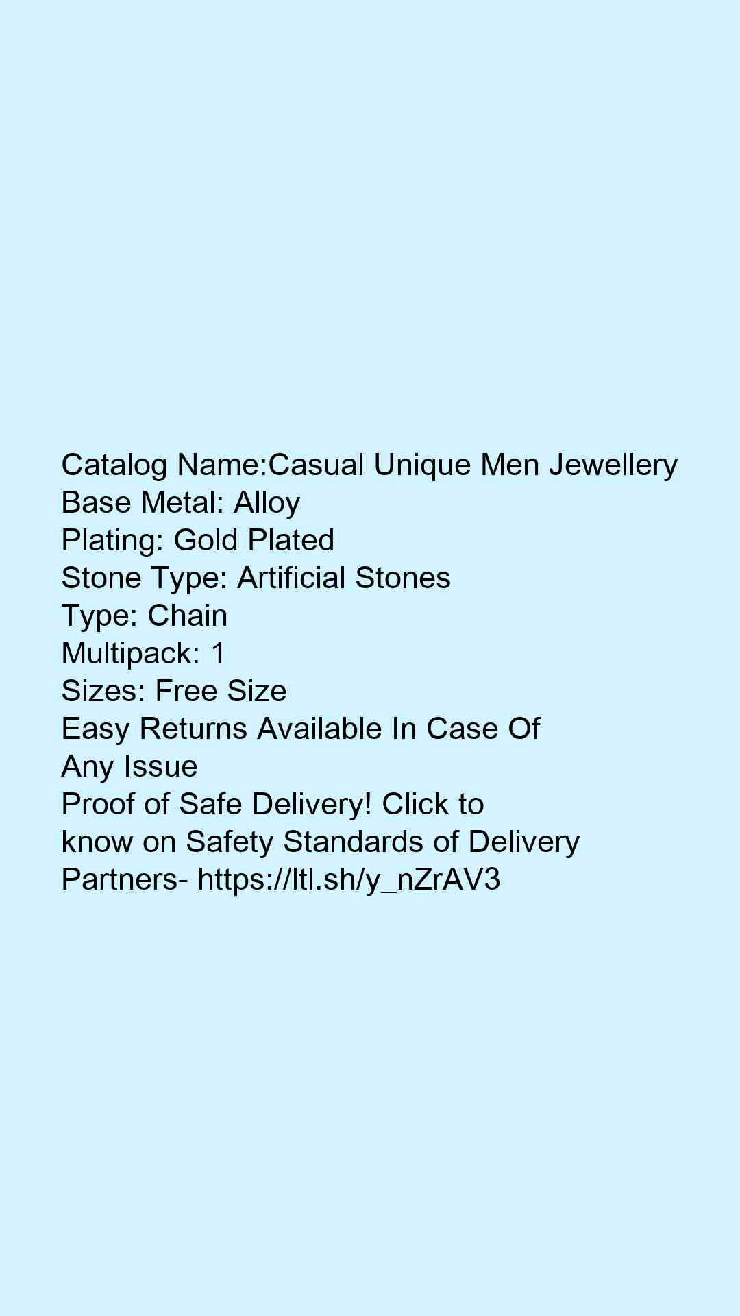 Casual Unique Men Jewellery - Faritha