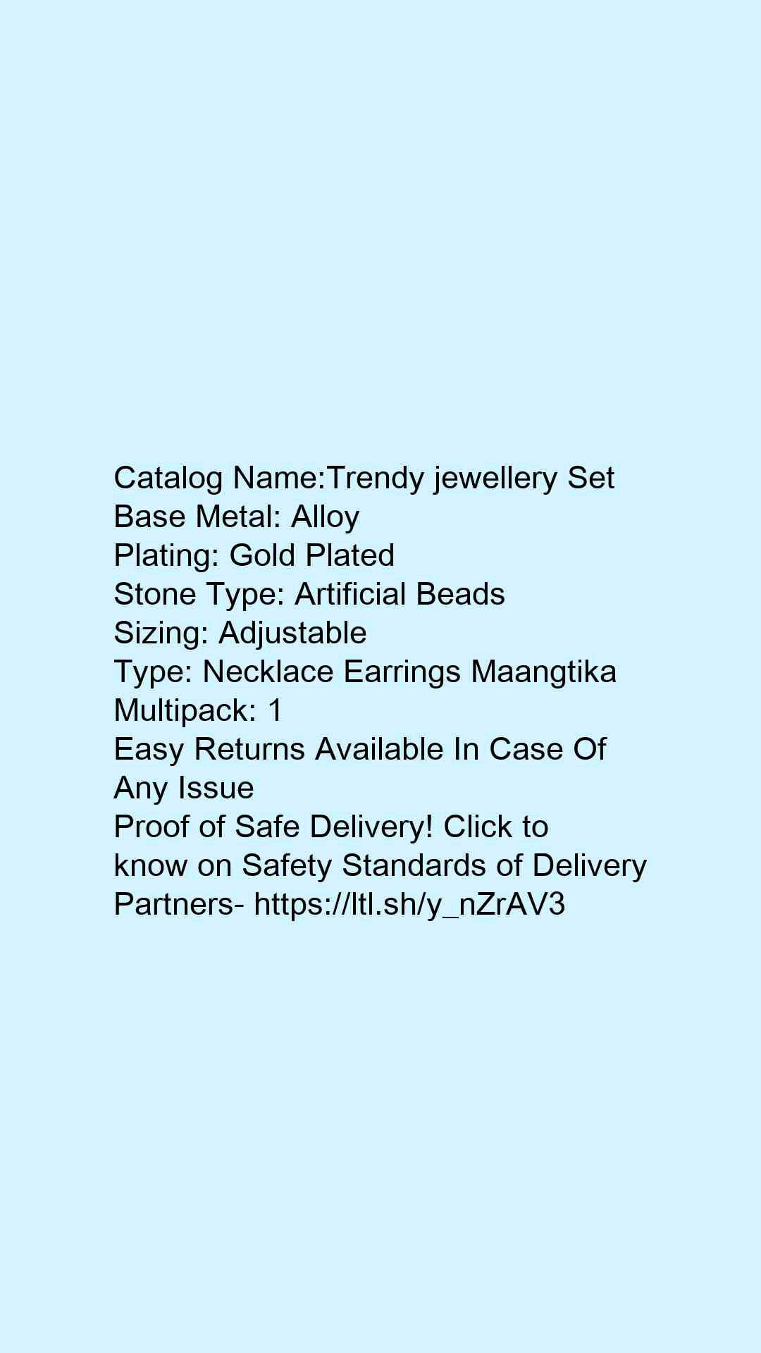 Trendy jewellery Set - Faritha