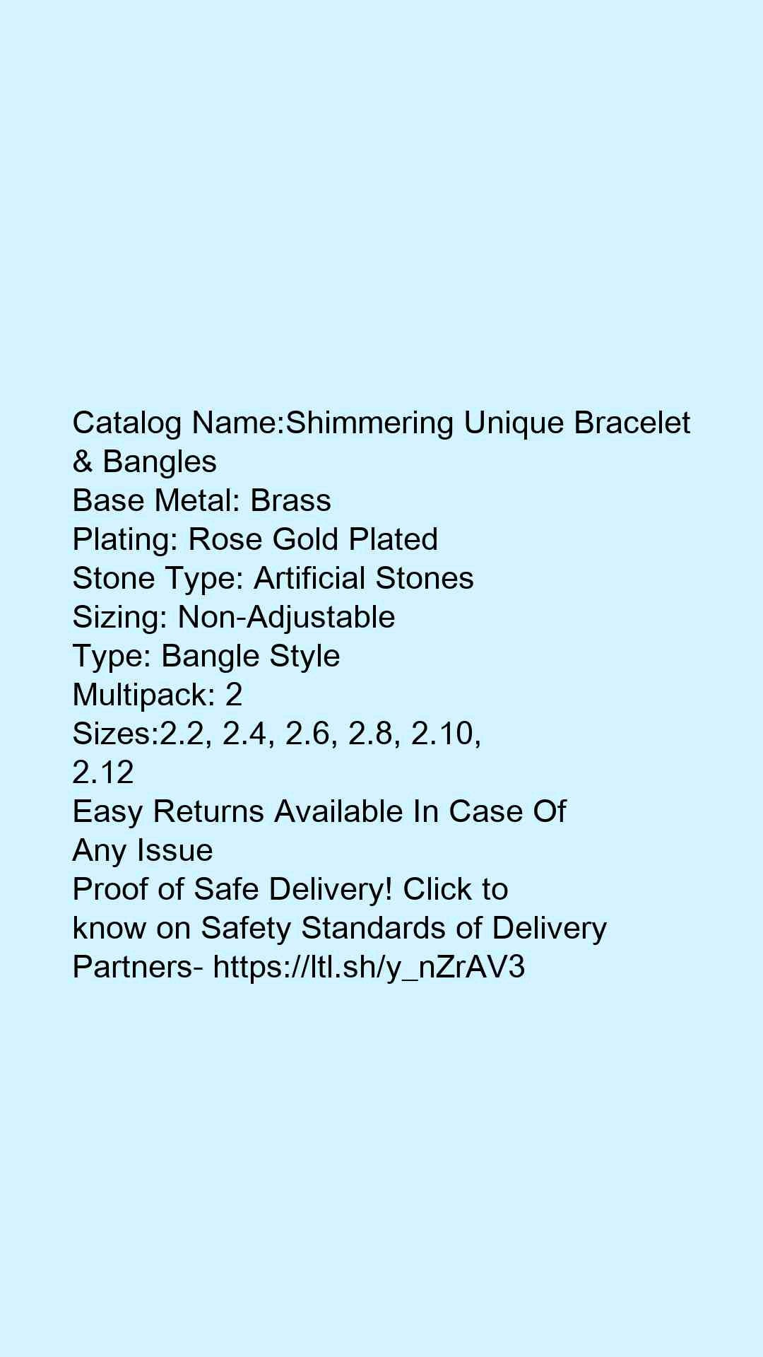 Shimmering Unique Bracelet & Bangles - Faritha