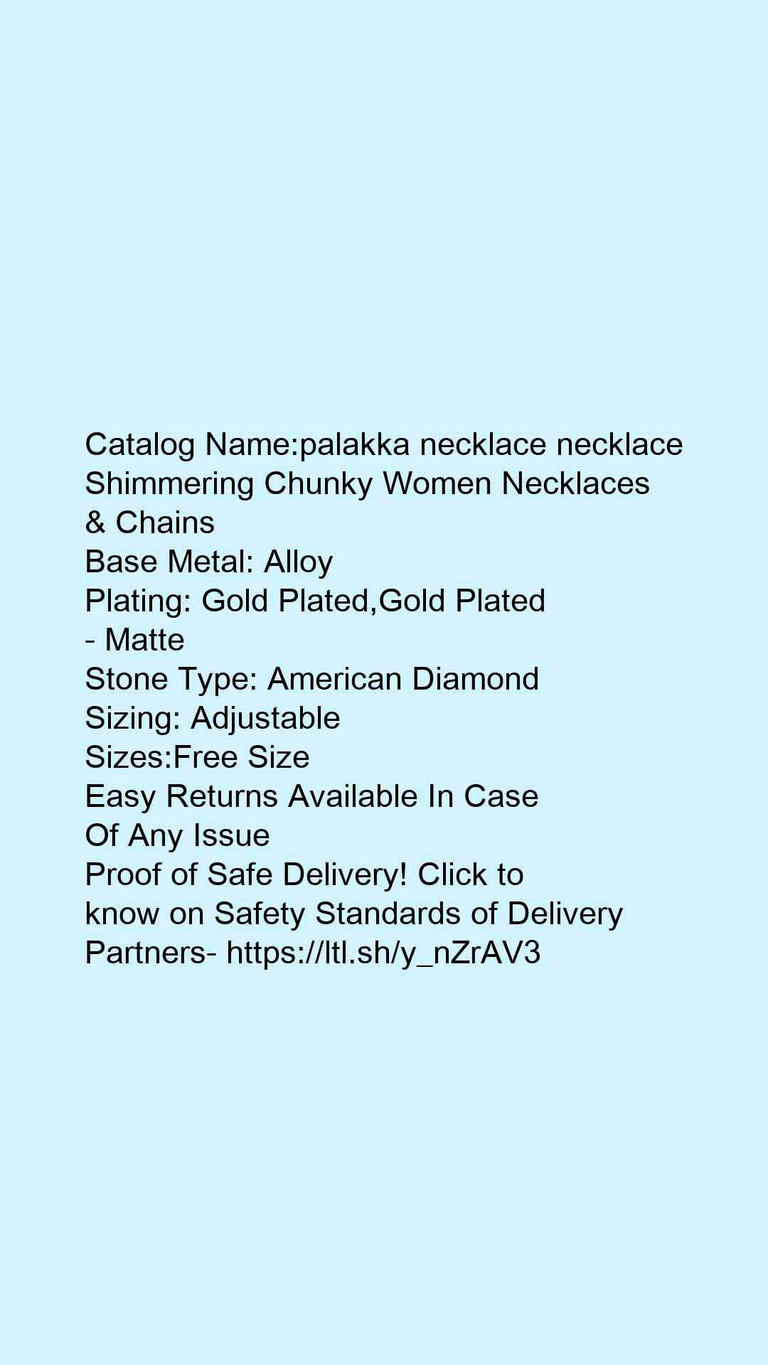 Shimmering Chunky Women Necklaces & Chains - Faritha