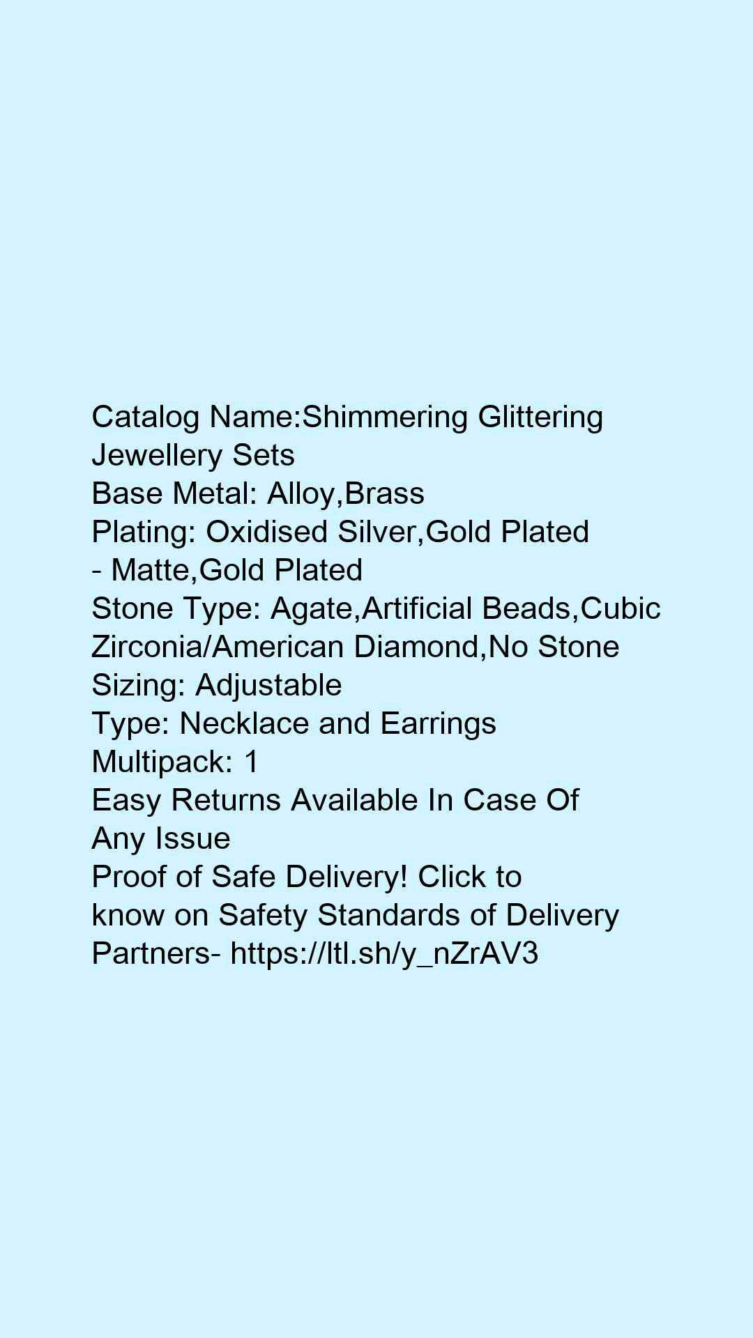 Shimmering Glittering Jewellery Sets - Faritha