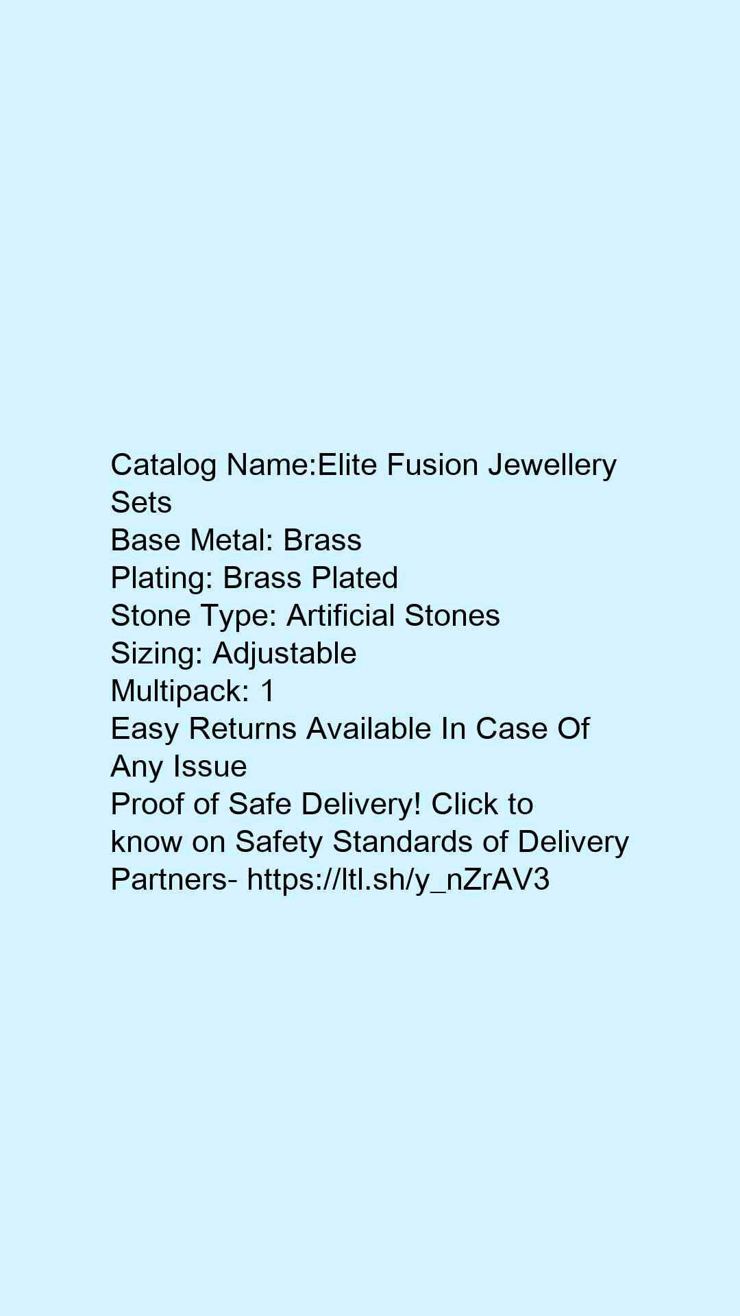 Elite Fusion Jewellery Sets - Faritha