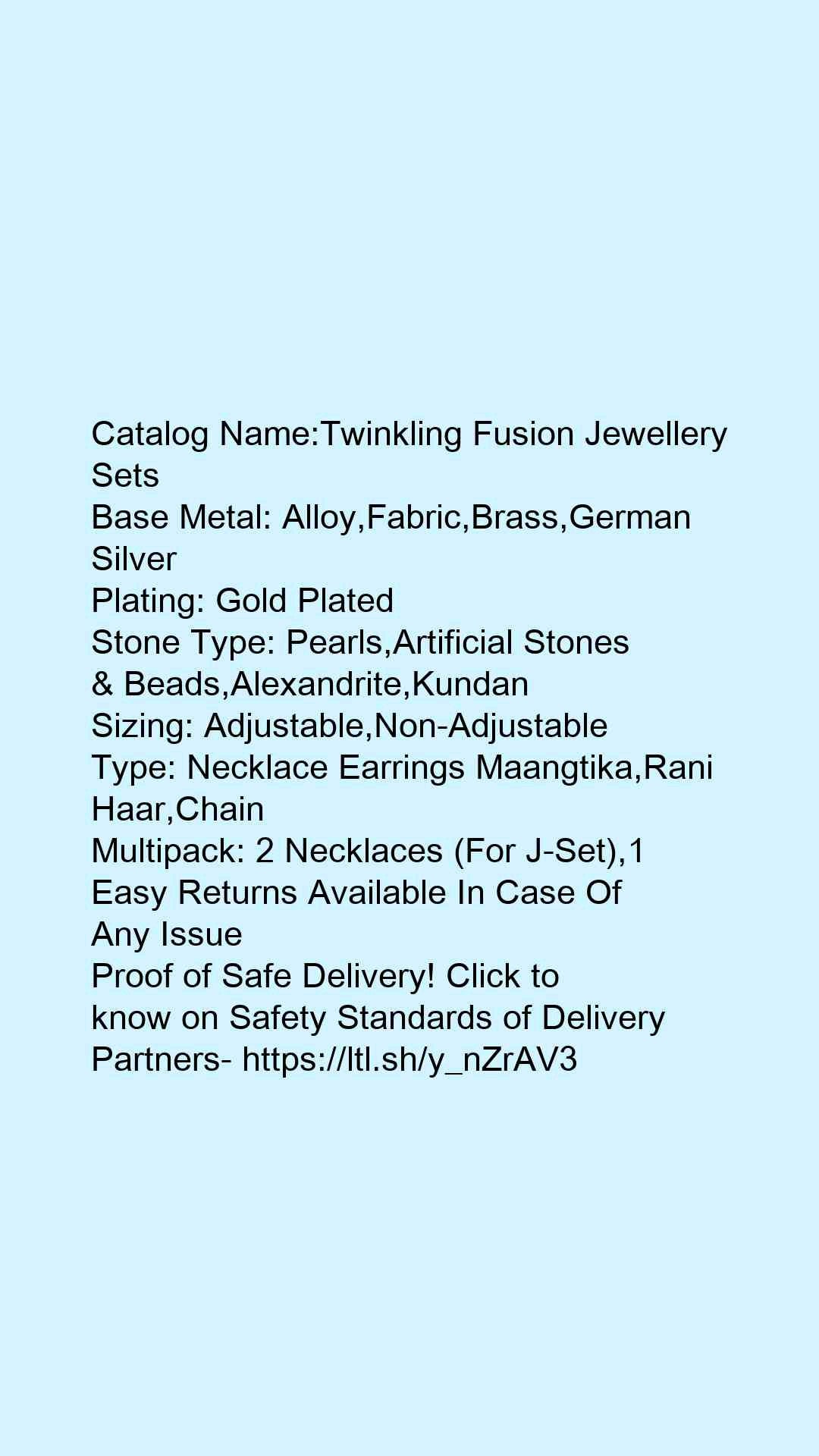 Twinkling Fusion Jewellery Sets