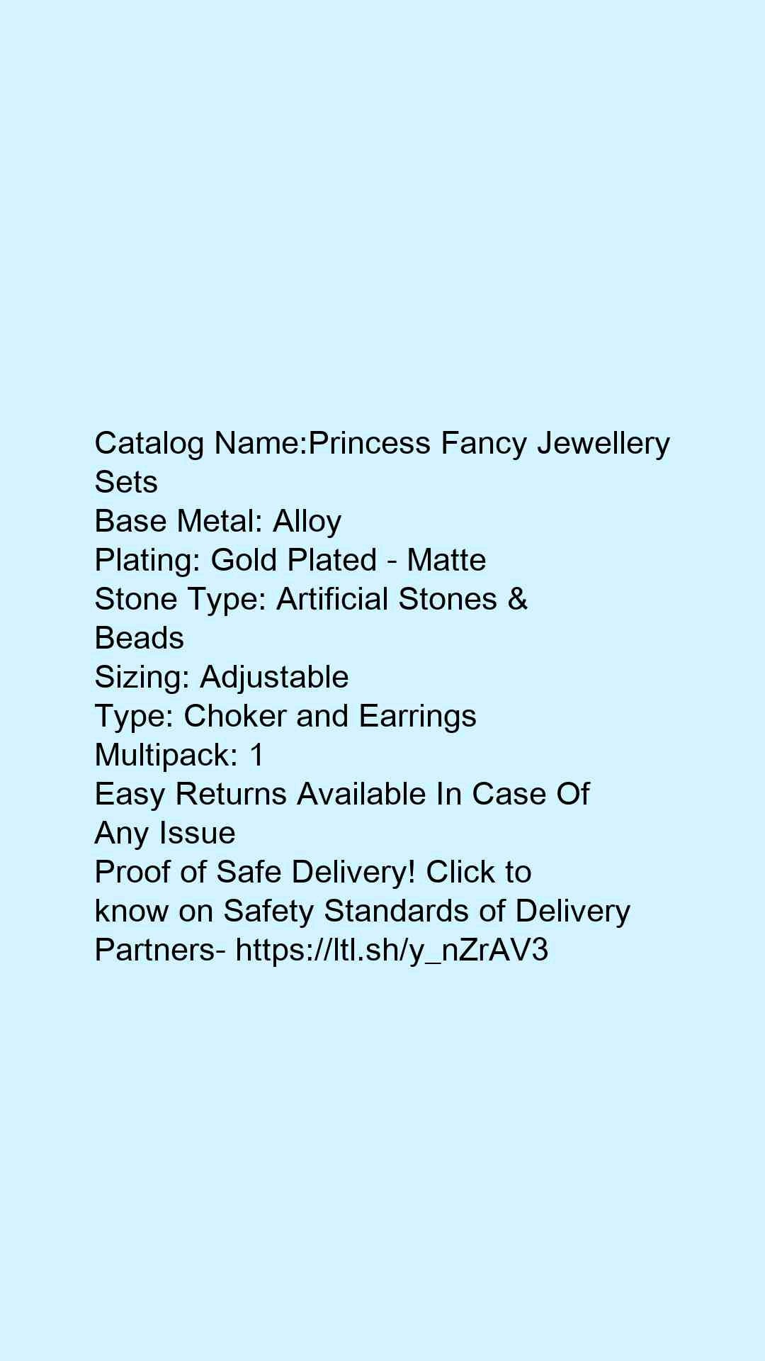 Princess Fancy Jewellery Sets - Faritha