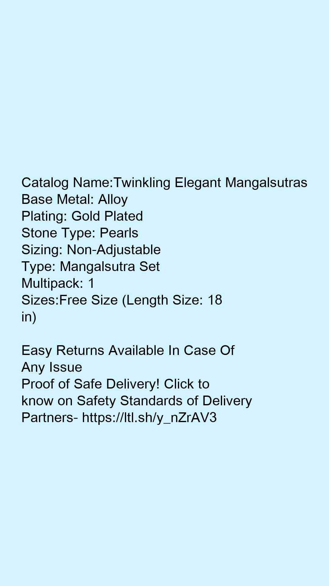 Twinkling Elegant Mangalsutras - Faritha