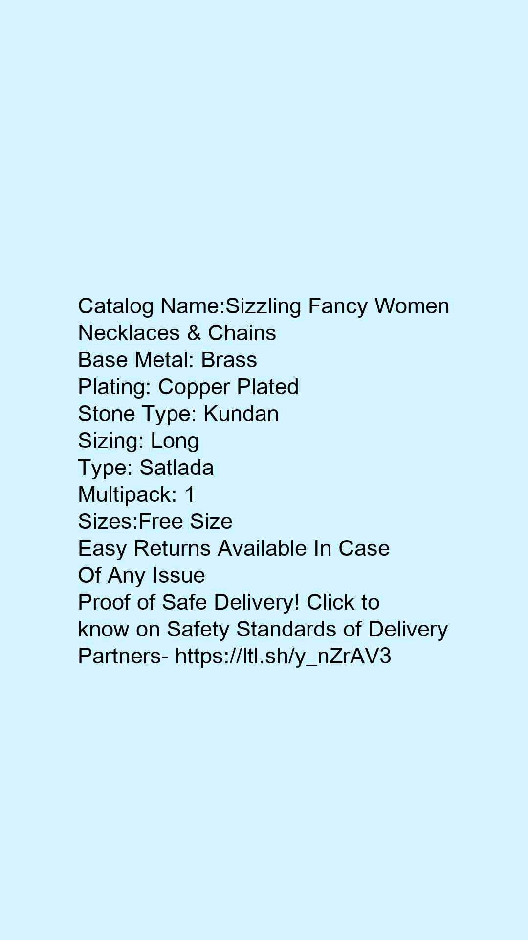 Sizzling Fancy Women Necklaces & Chains - Faritha