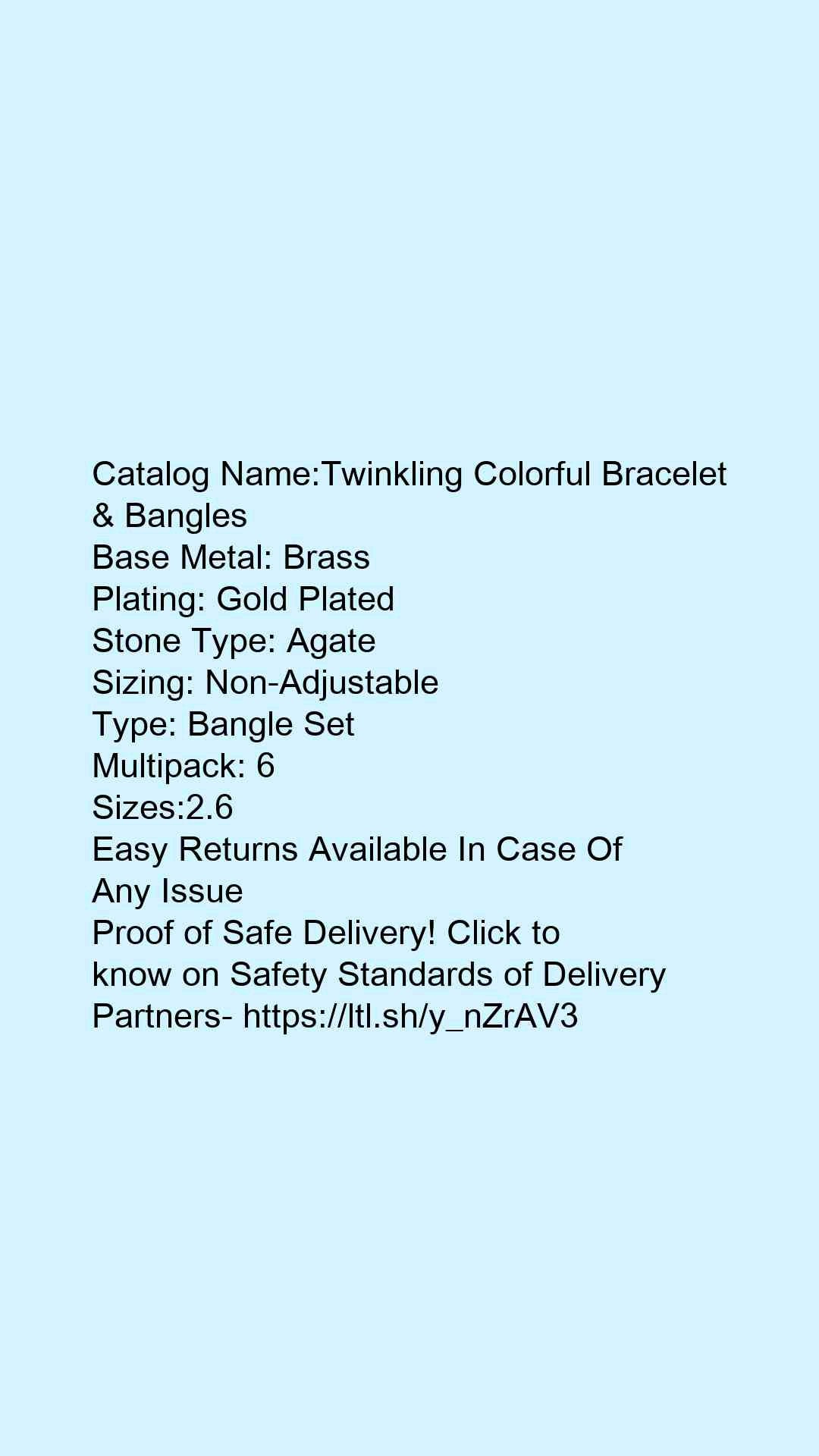 Twinkling Colorful Bracelet & Bangles - Faritha