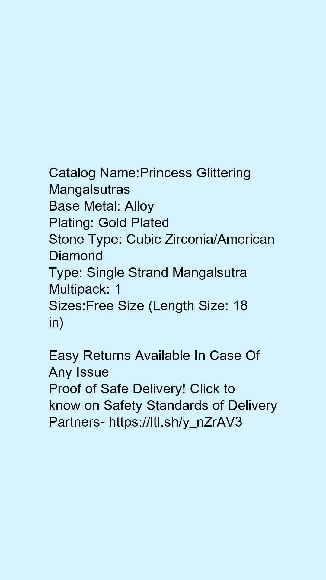 Princess Glittering Mangalsutras - Faritha