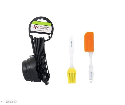 Kitchen4U Measuring Cup with Silicone Spatula and Brush (Set of Three) - Faritha