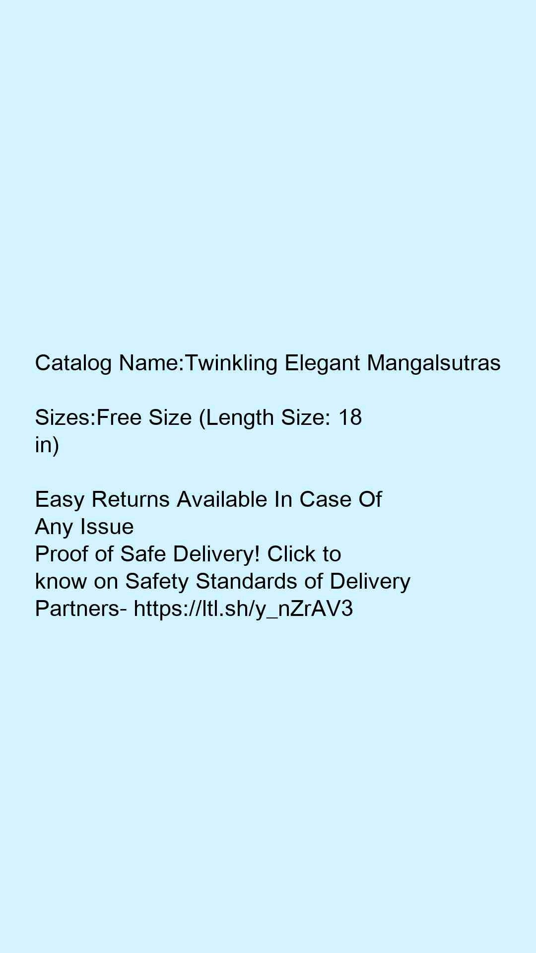 Twinkling Elegant Mangalsutras - Faritha