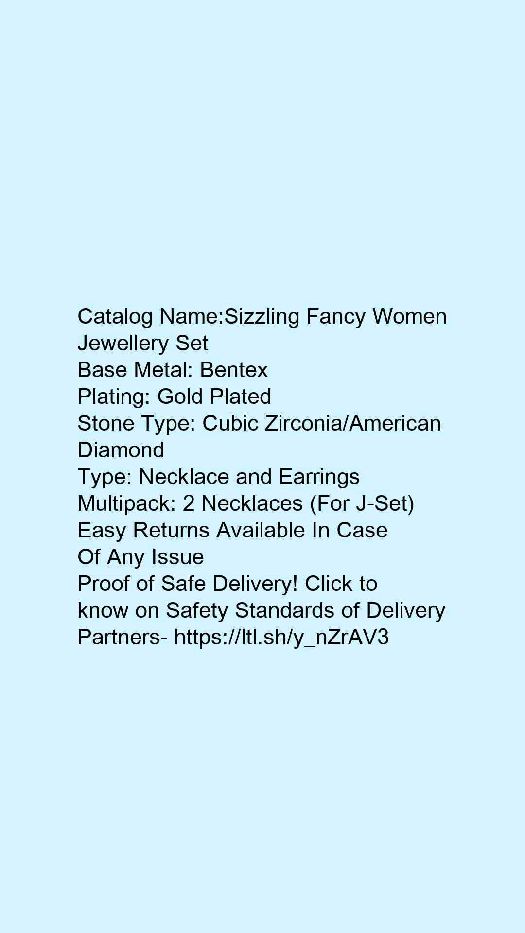 Sizzling Fancy Women Jewellery Set - Faritha