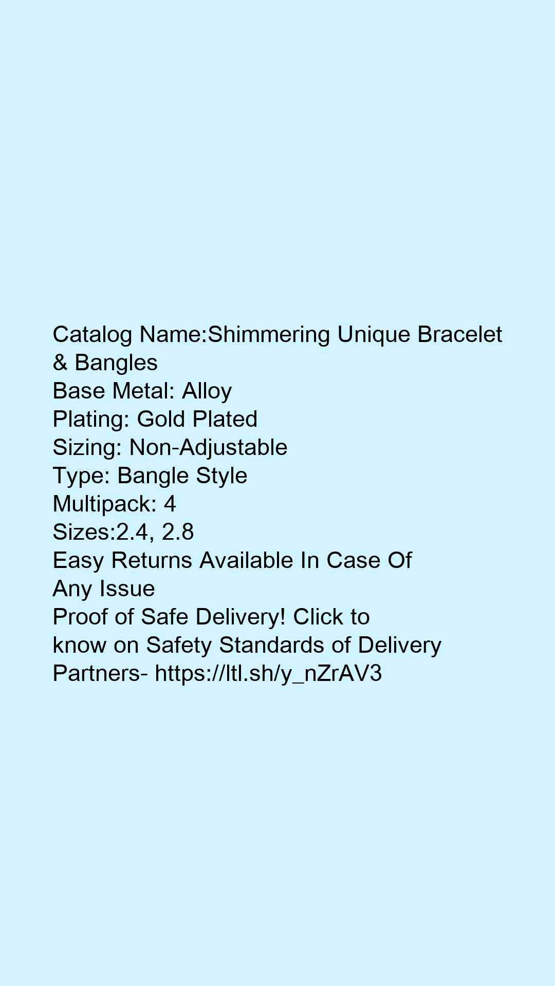 Shimmering Unique Bracelet & Bangles - Faritha