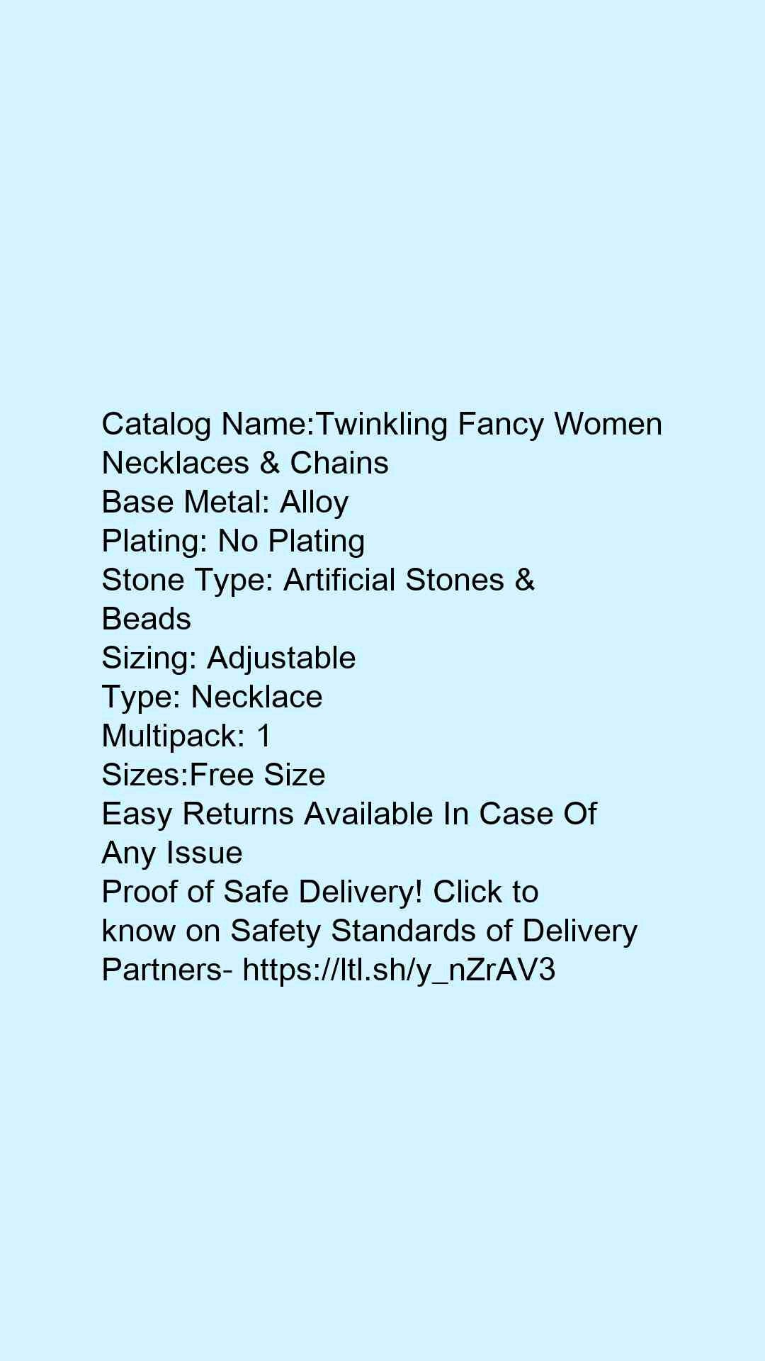 Twinkling Fancy Women Necklaces & Chains