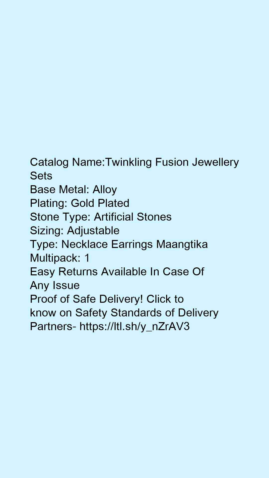 Twinkling Fusion Jewellery Sets - Faritha