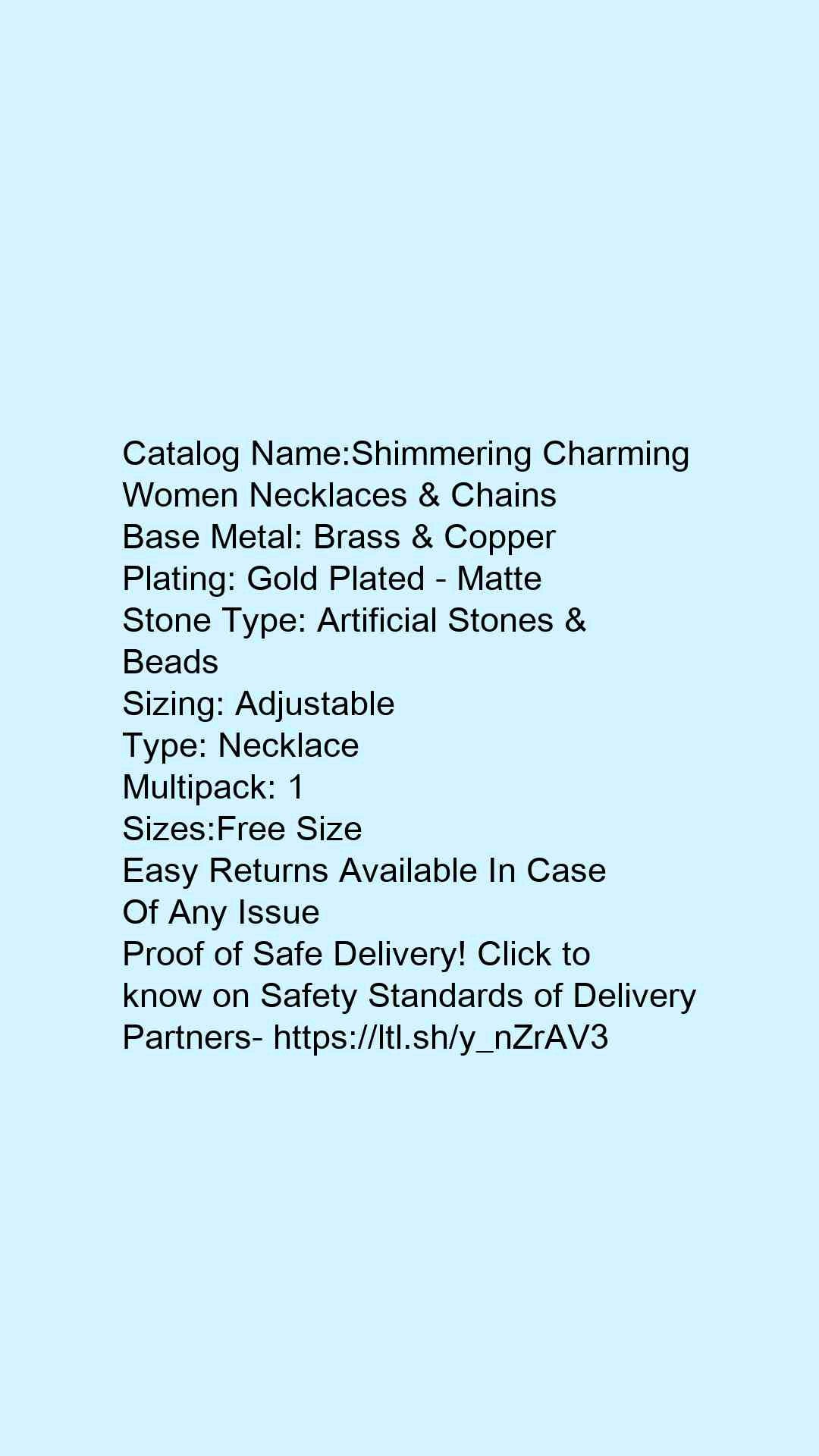 Shimmering Charming Women Necklaces & Chains - Faritha