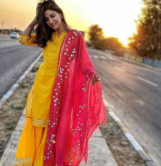 Women Rayon A-line Solid Long Kurti With Palazzos - Faritha