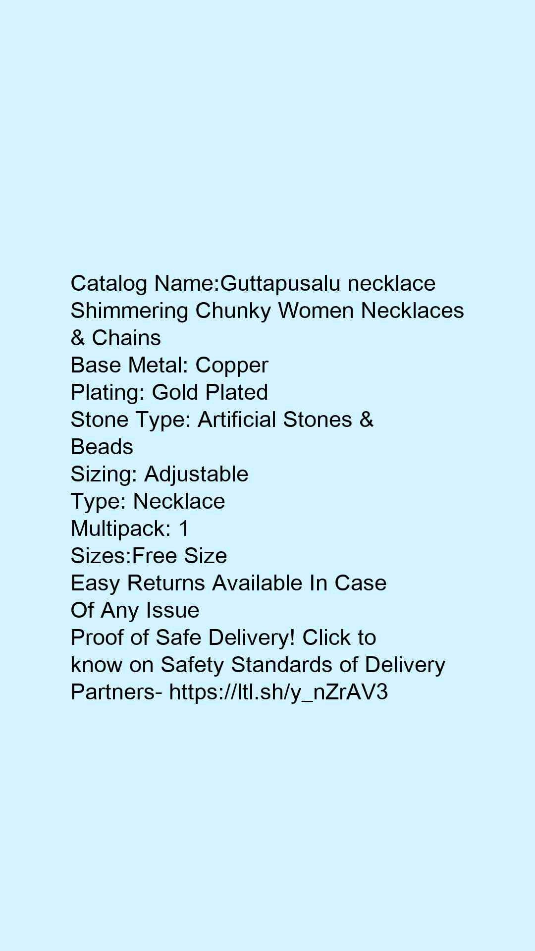 Guttapusalu necklace Shimmering Chunky Women Necklaces & Chains - Faritha