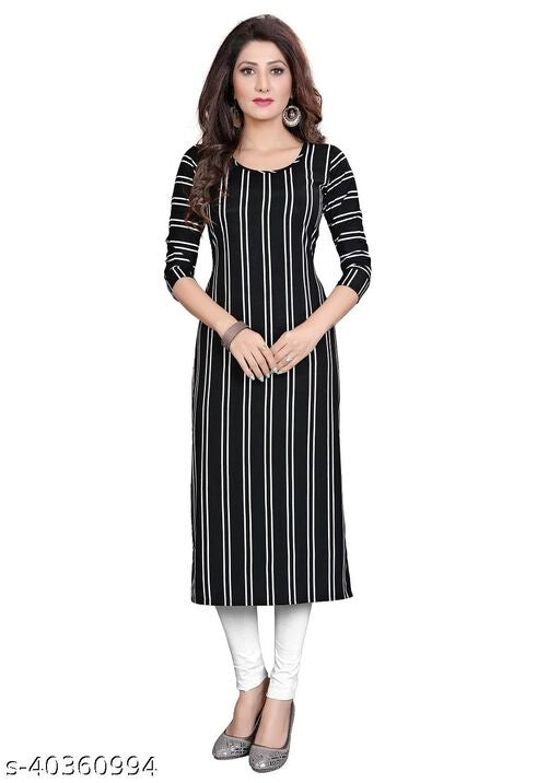Women's American Crepe A-Line Readymade Kurti - Faritha