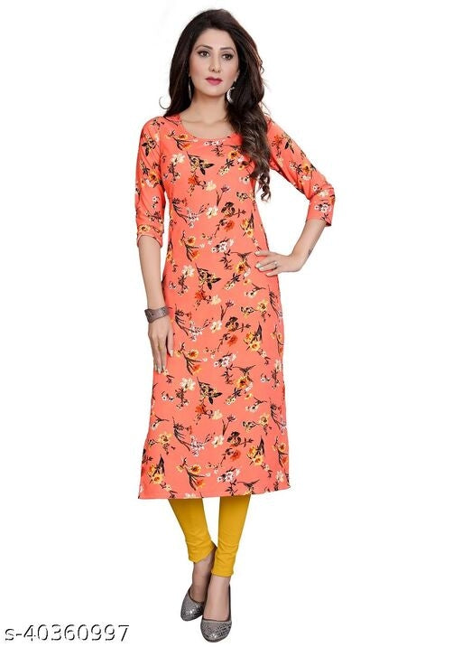 Women's American Crepe A-Line Readymade Kurti - Faritha