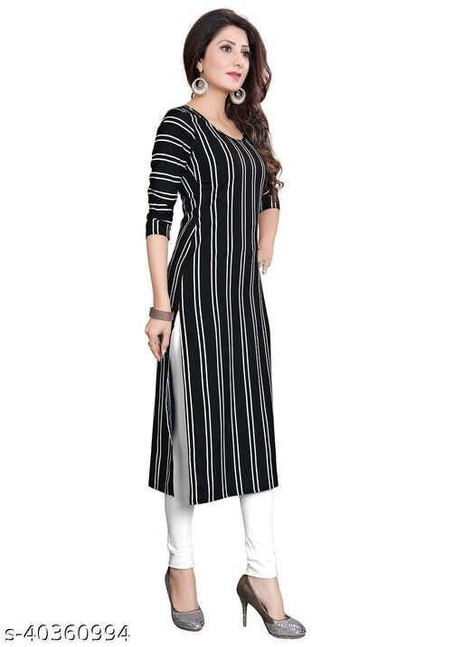 Women's American Crepe A-Line Readymade Kurti