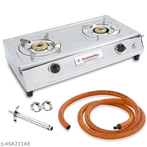 VS2 Ultra 2 Brass Burner Gas Stove With Hose Pipe & Nova Lighter - Faritha