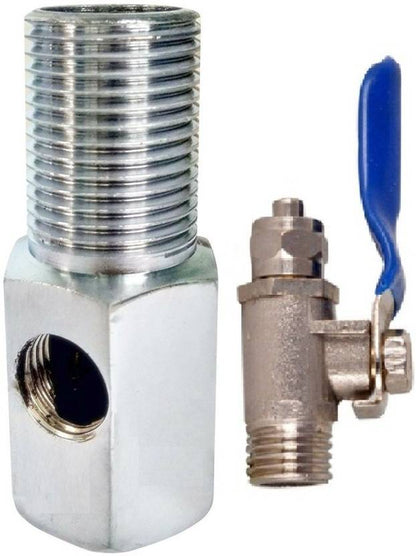 High Quality RO Water Purifier 1/2'' Brass Inlet Valve with 1/4'' On/Off Lever - Faritha