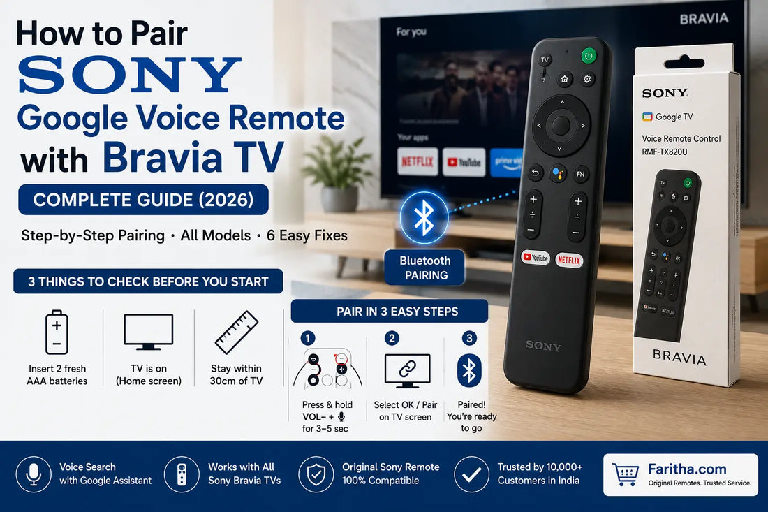 How to Pair Sony Google Voice Remote with Bravia TV — Complete Guide (2026)