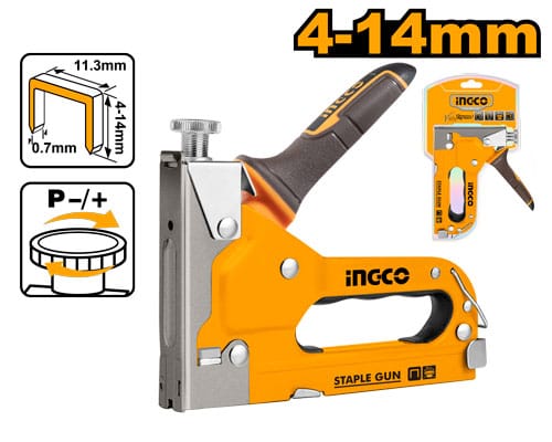 Heavy-Duty Staple Gun HSG14018 – Multi-Purpose Hand Tool for Upholstery, Carpentry & Repairs HSG14018