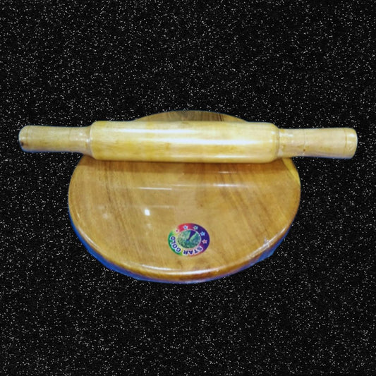 Wooden Poori Palagai With Roller - Faritha