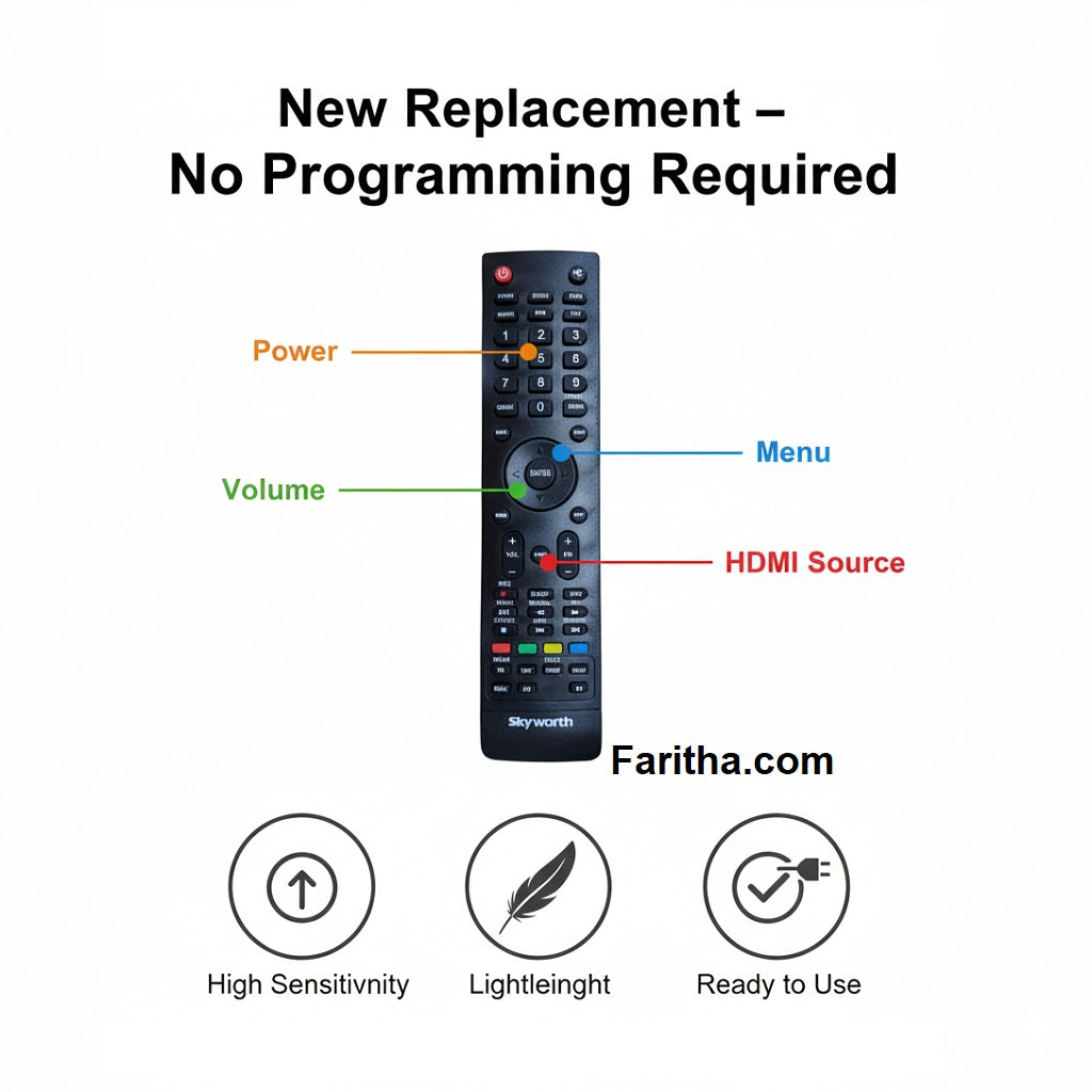 Skyworth LCD/LED TV Remote Control – Compatible, High Sensitivity, New Replacement#