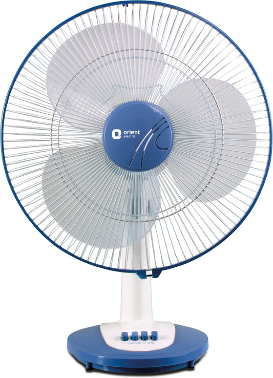 Orient Electric 400mm Desk 25 Table Fan – Silent High Speed Blue India