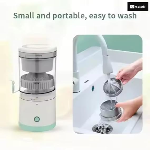 PRAVRUSHTI Portable Electric Citrus Juicer Rechargeable Mini Fruit Juicer #