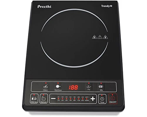 Preethi Trendy+ Induction Cooktop – Programmable Indian Cooking | Energy Efficient | Fast Cooking | 1-Year Warranty