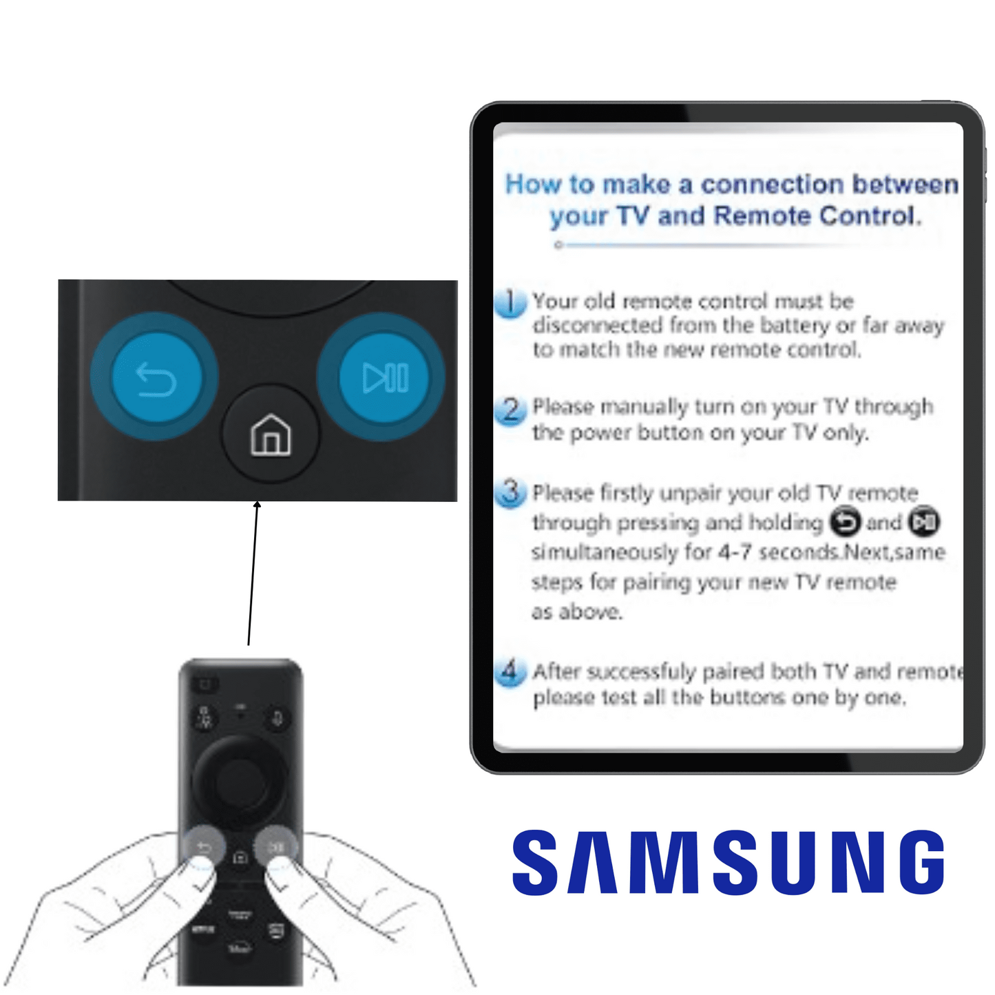 Refurbished Genuine Original Samsung Solar Power Smart Tv Remote with voice