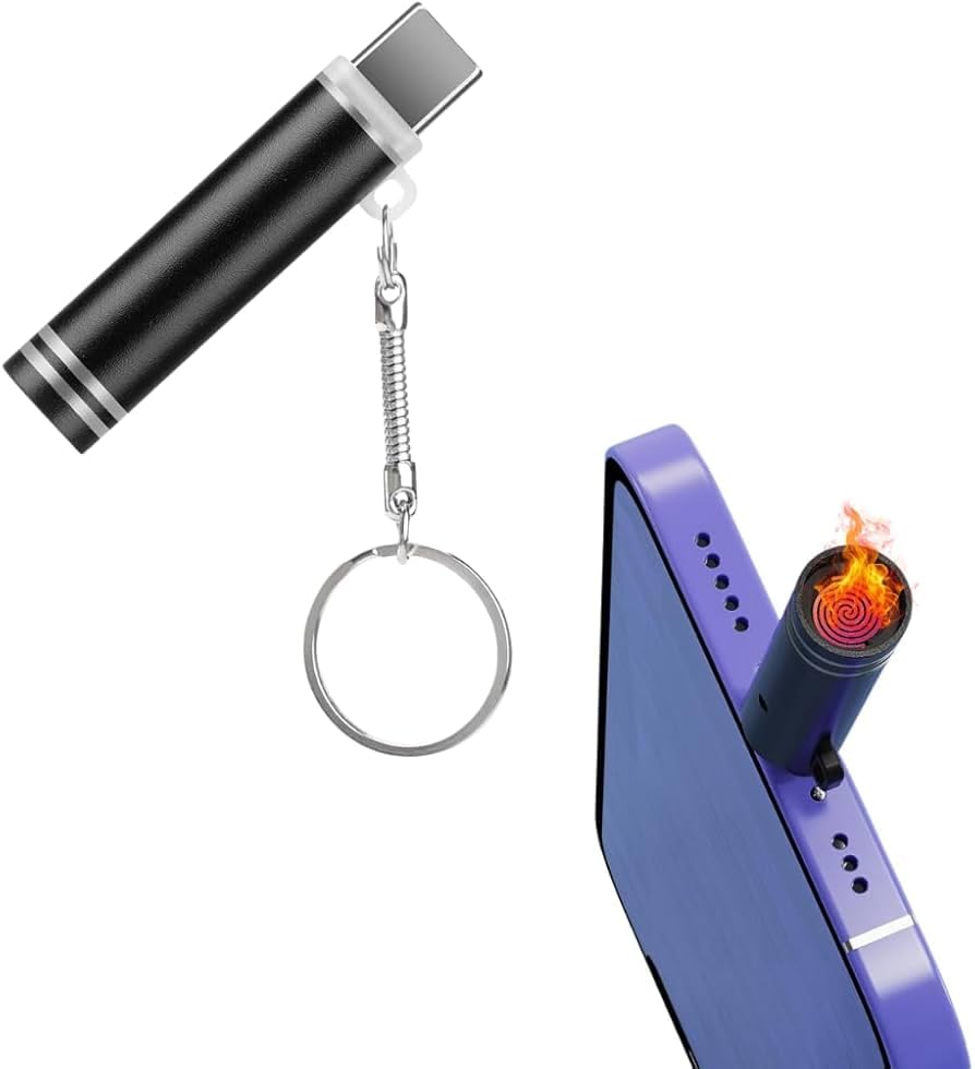 USB Type-C Flameless Electric Lighter Windproof Rechargeable OTG Lighter #