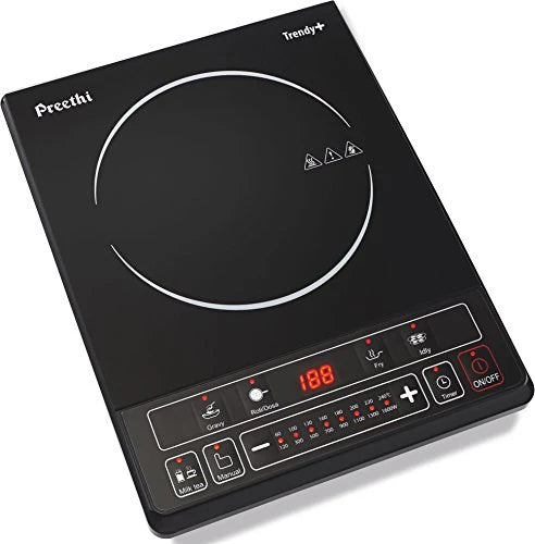 Preethi Trendy+ Induction Cooktop – Programmable Indian Cooking | Energy Efficient | Fast Cooking | 1-Year Warranty