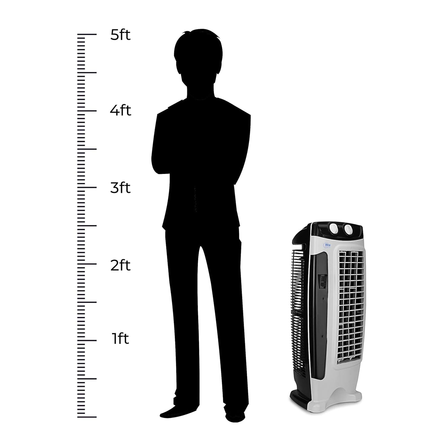 Vijayalakshmi Tower Fan 20ft Air Delivery 4 Way Air Flow High Speed #