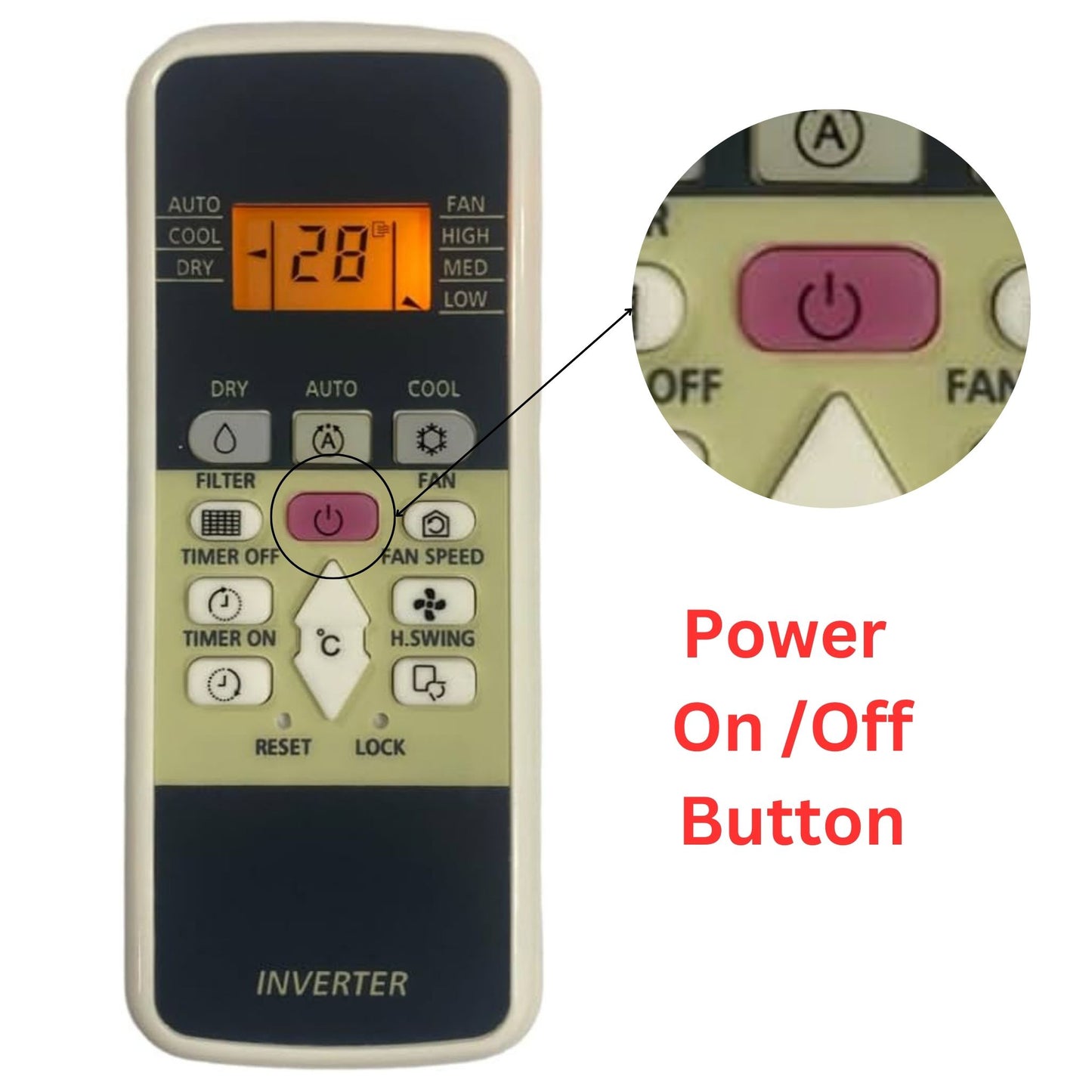 Hitachi AC Remote Control Inverter Model*