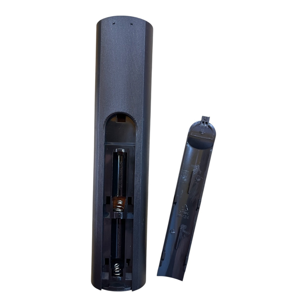 VU LED TV Remote SW-2 back view — 2 AAA batteries India Faritha 2026